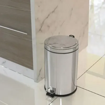 Tramontina Brasil Pedal Trash Can in Stainless Steel. 12 lt.